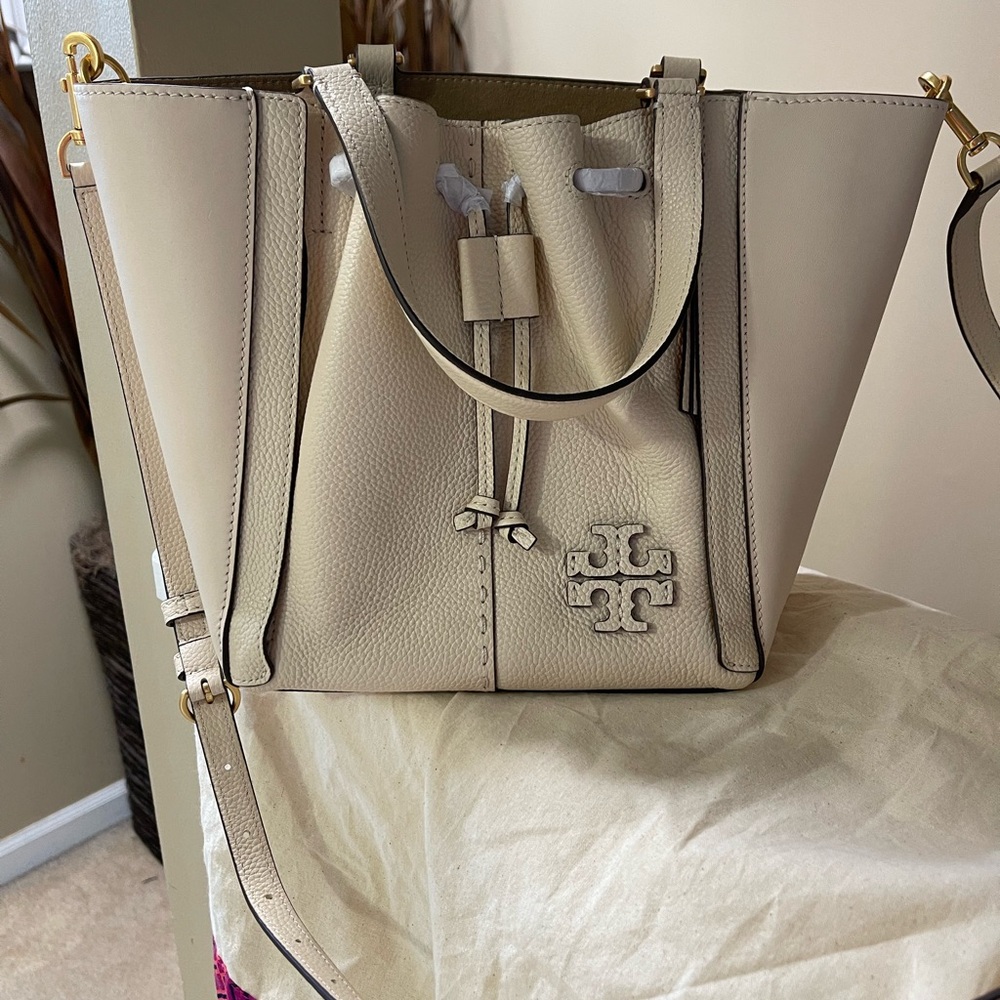 Tory Burch Beige Leather Tote
